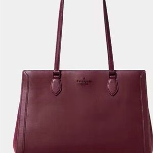 kate spade Leather Tote in Deep Burgundy